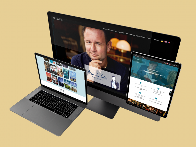 Webdesign Referenz: Website für einen Autor