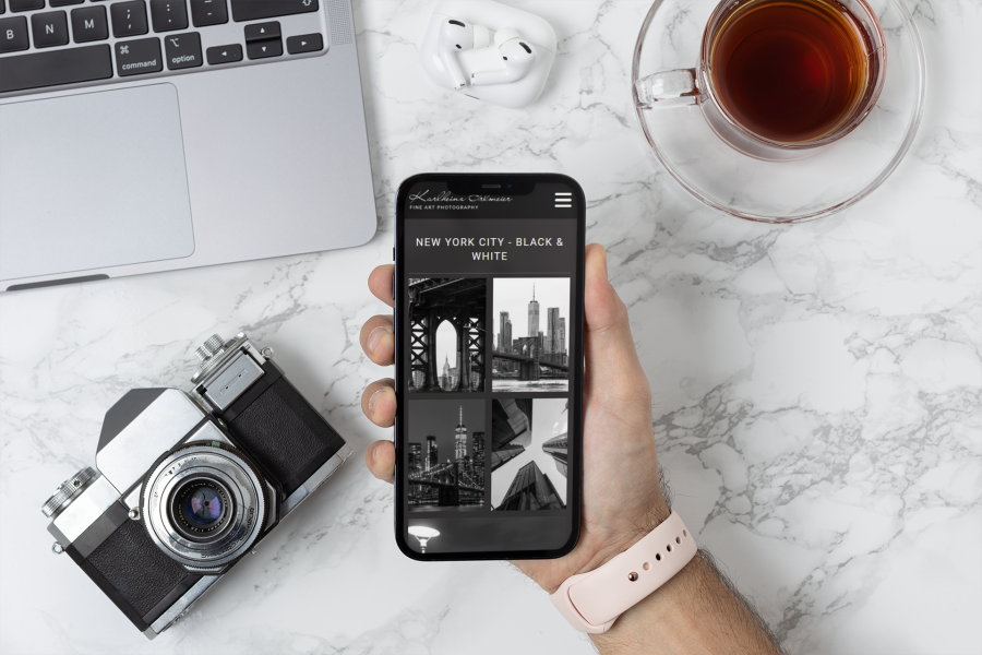 Bildergalerie-Seite auf dem Smartphone